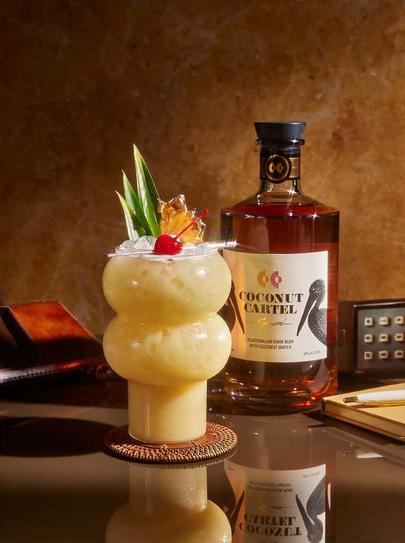 Cartel Colada in a tall glass