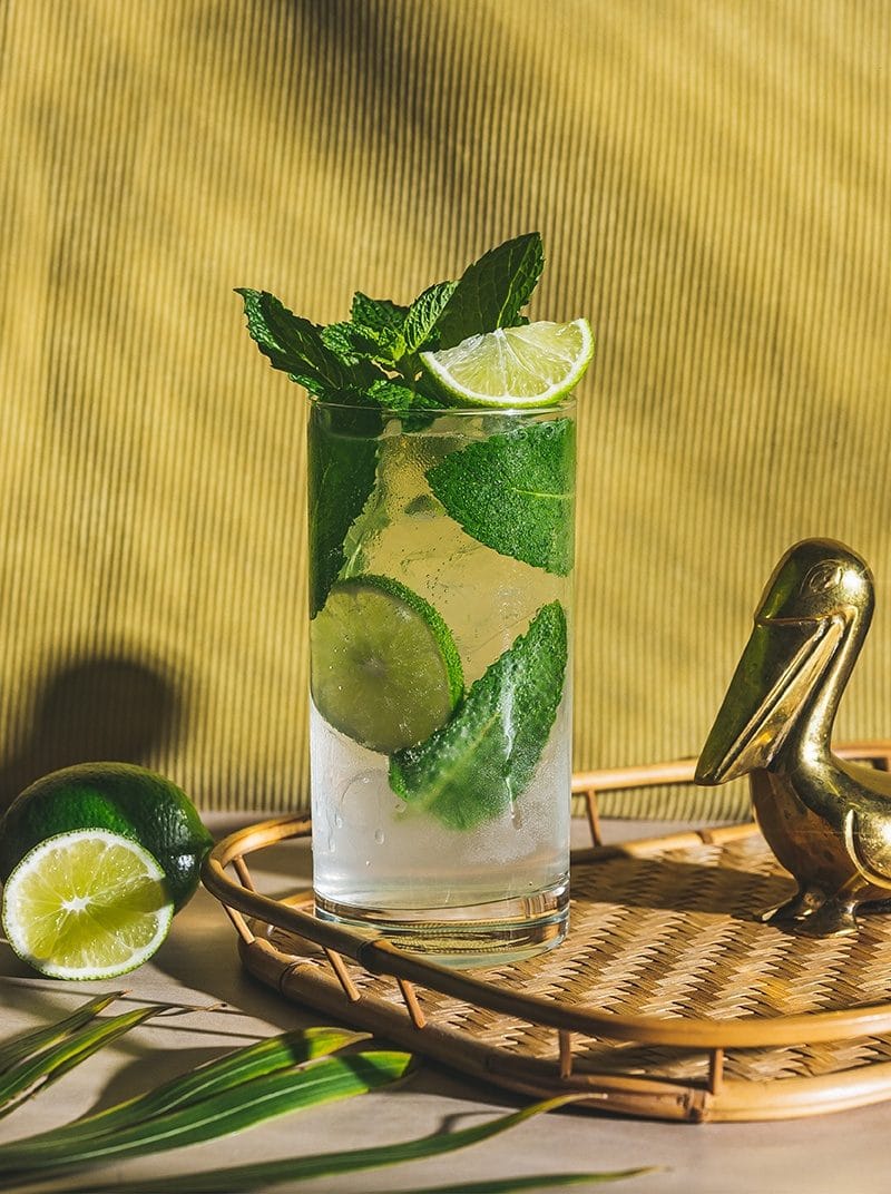 Coco Mojito in a highball with mint