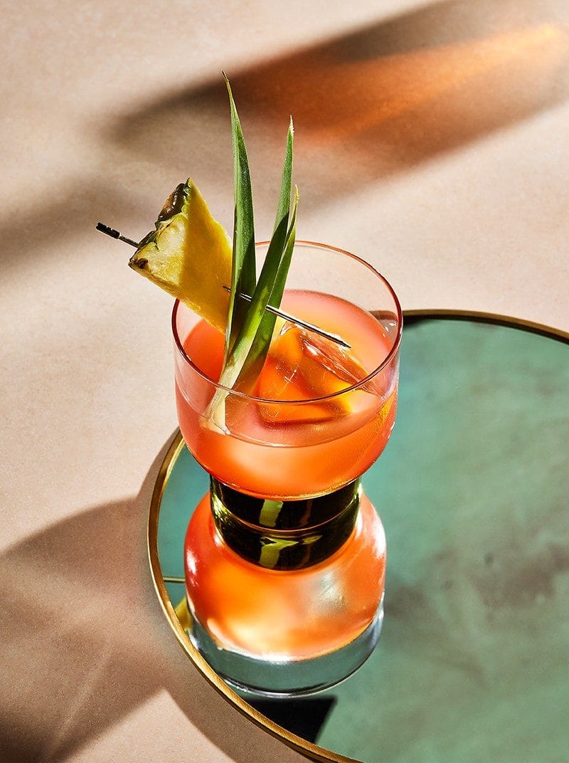 Miami Beach Bird in a rocks glass