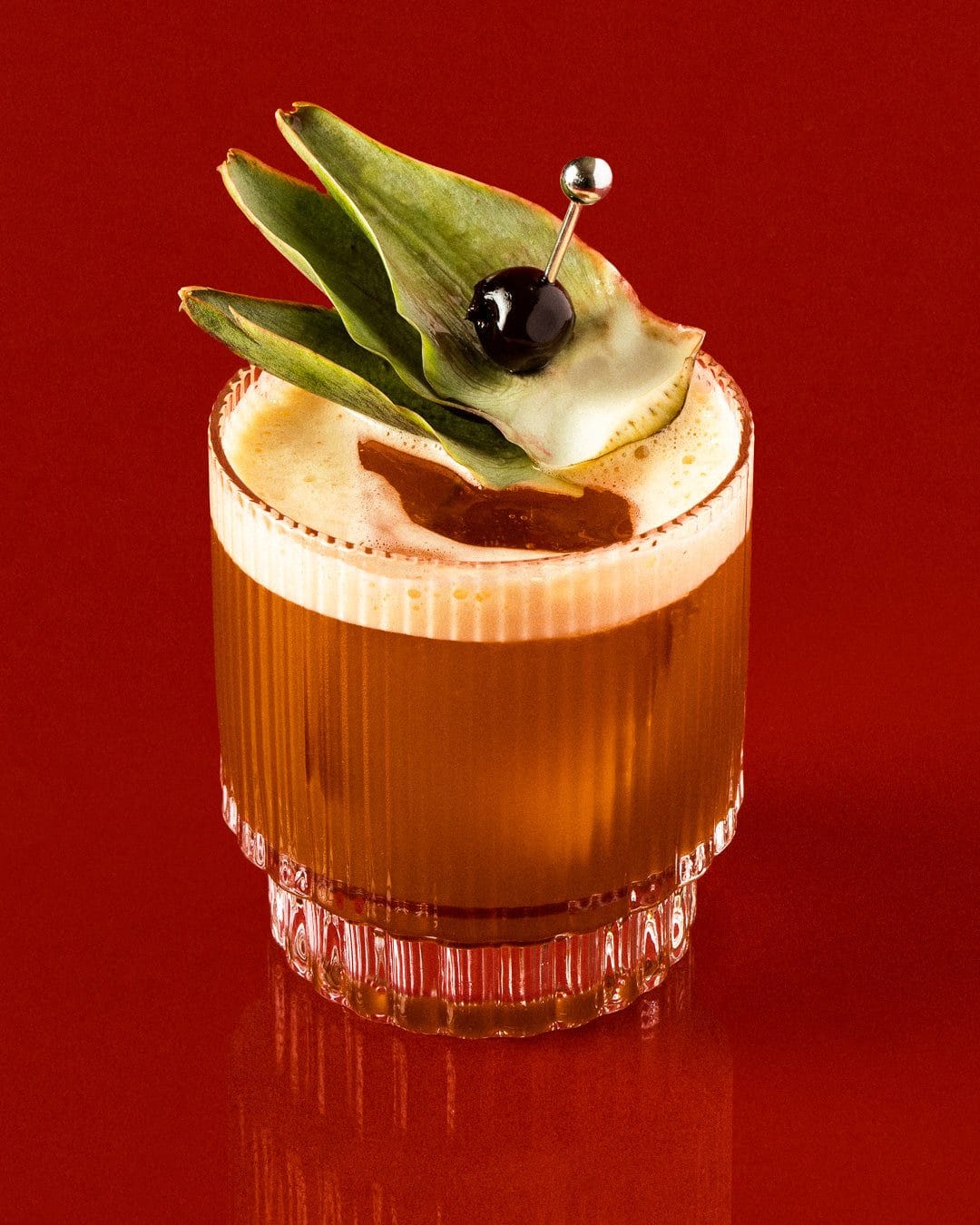 Captain Ron tropical cocktail with Carciofo