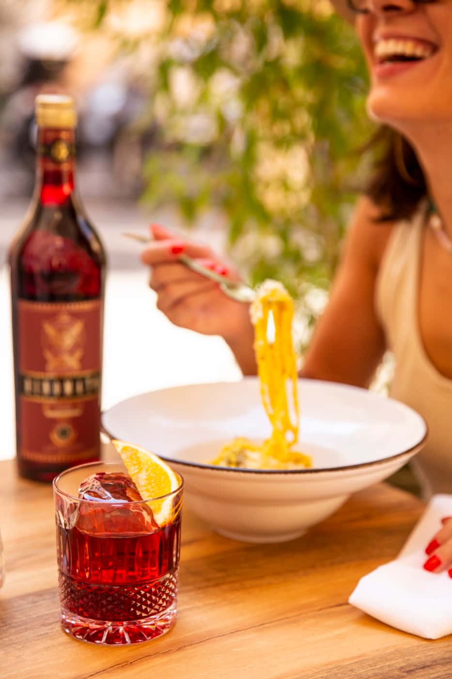Negroni Rinomato en vaso rocks