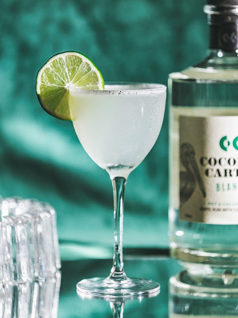 Cartel Daiquiri in a coupe with lime